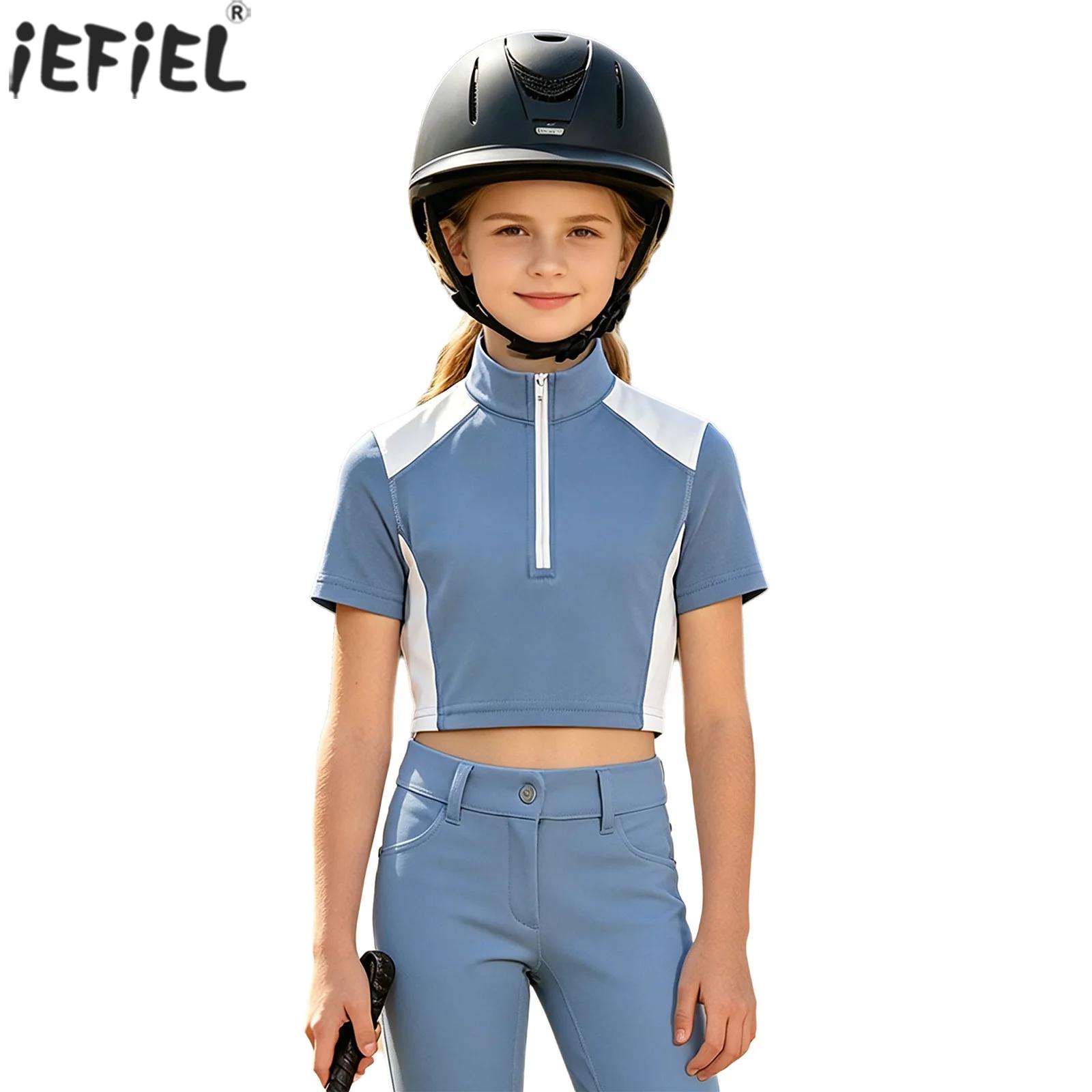 Summer Equestrian Clothing - Çocuk Kız Spor Binicilik Gömleği At
