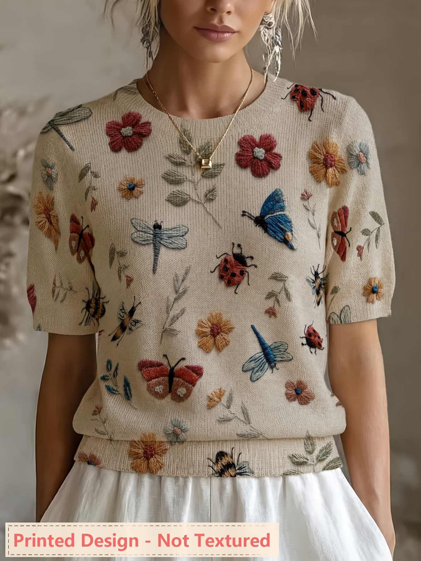 Summer Clothing Yarn - Baskılı Tasarım - Dokusuz İlkbahar/Yaz Modası