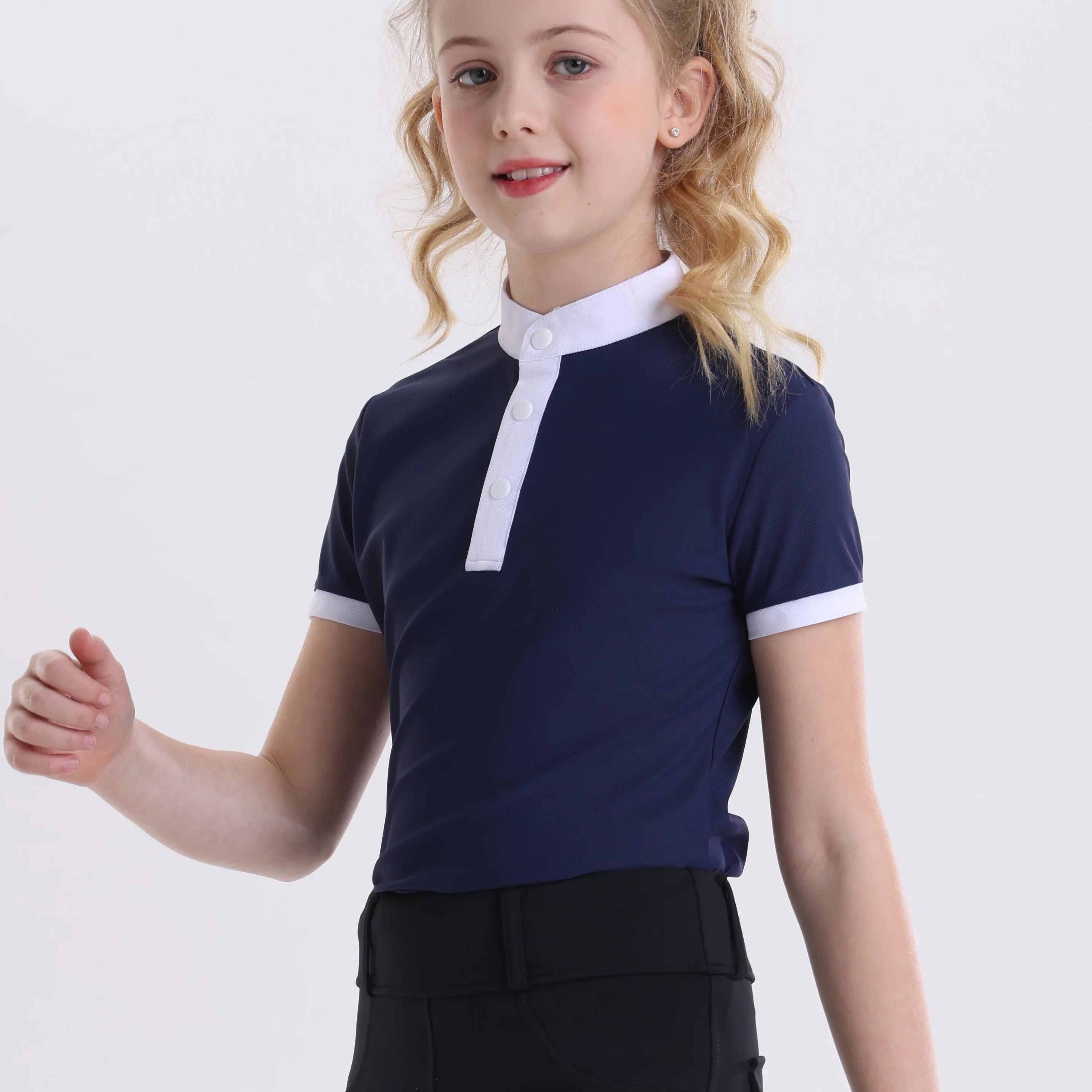 Summer Equestrian Clothing - Yazlık Çocuk Kısa Kollu Binicilik Tişörtü