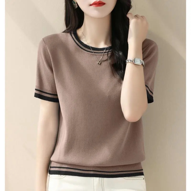 Summer Clothing Yarn - Yeni Yazlık V Yaka Örme Kazak