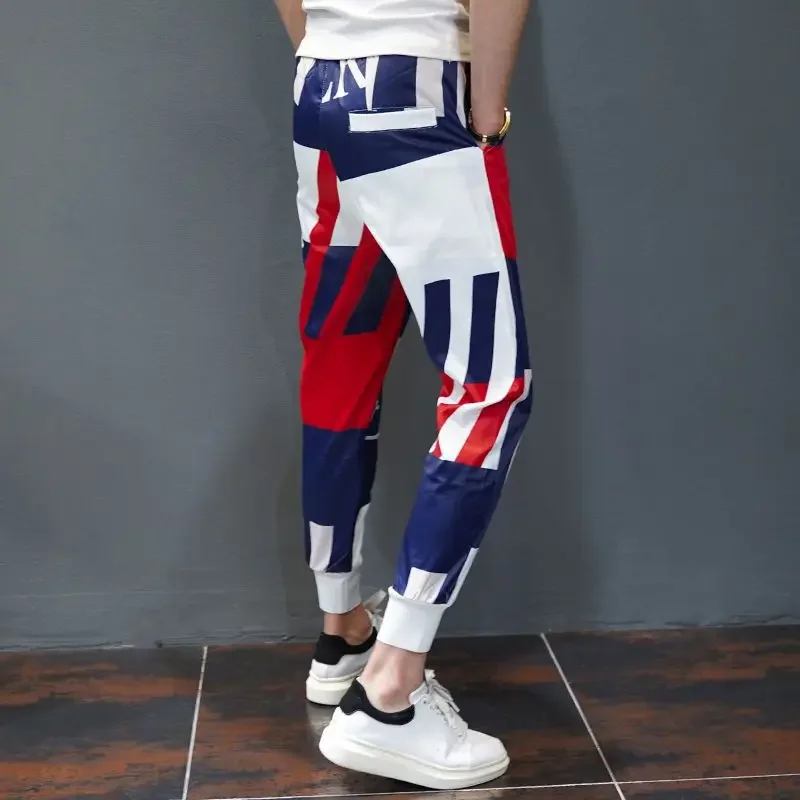 Summer Clothing Men 2025 - Slim Fit Polyester Erkek Günlük Pantolon