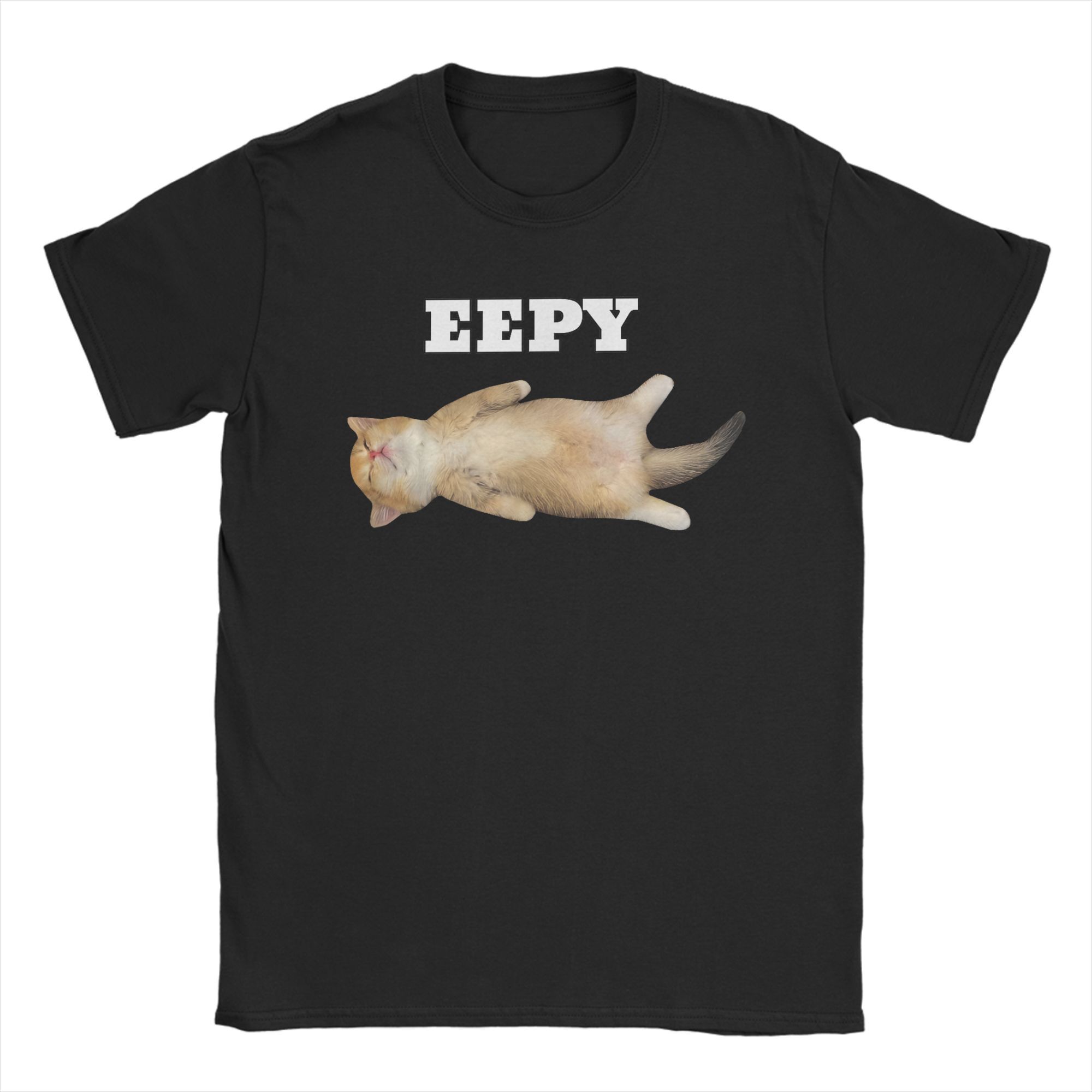 Summer Clothing Ideas For Women - Kadın T-Shirt Eepy Cat Sleepy Cat