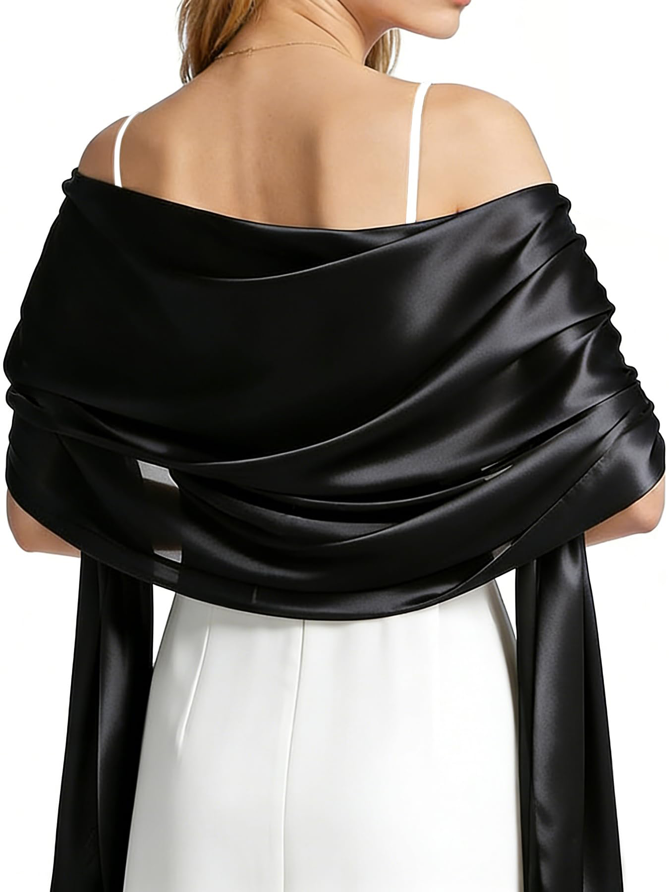 Summer Clothing For Older Women - Kadınlar için Saten Şal Eşarp -