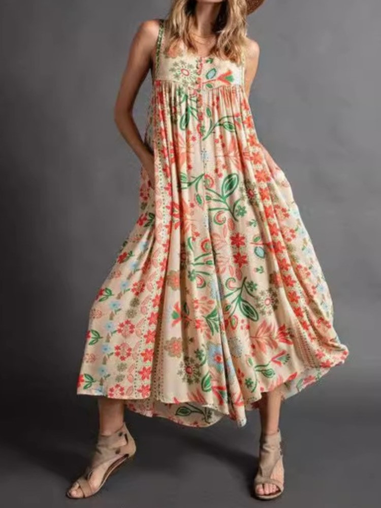 Summer Clothing Holiday - Moda Baskı Tulum Kadınlar Için Rahat