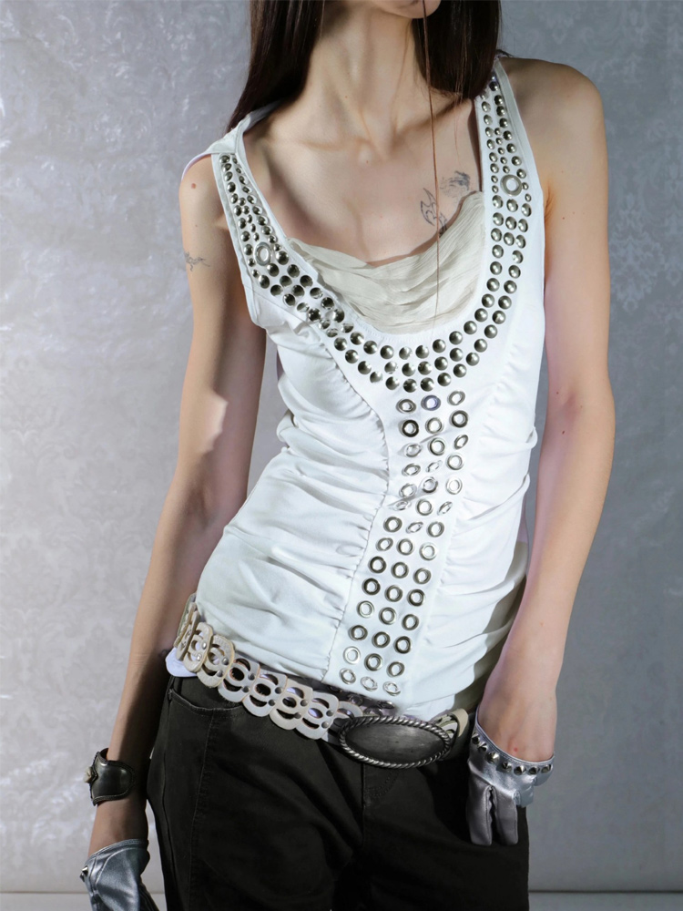 Summer Clothing Europe - Yazlık kadın Y2K sokak modası metal