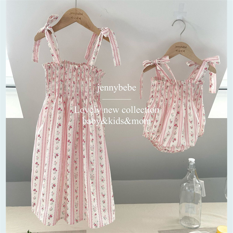 Summer Clothing Europe - Tatlı küçük kızlar kayış Romper yaz