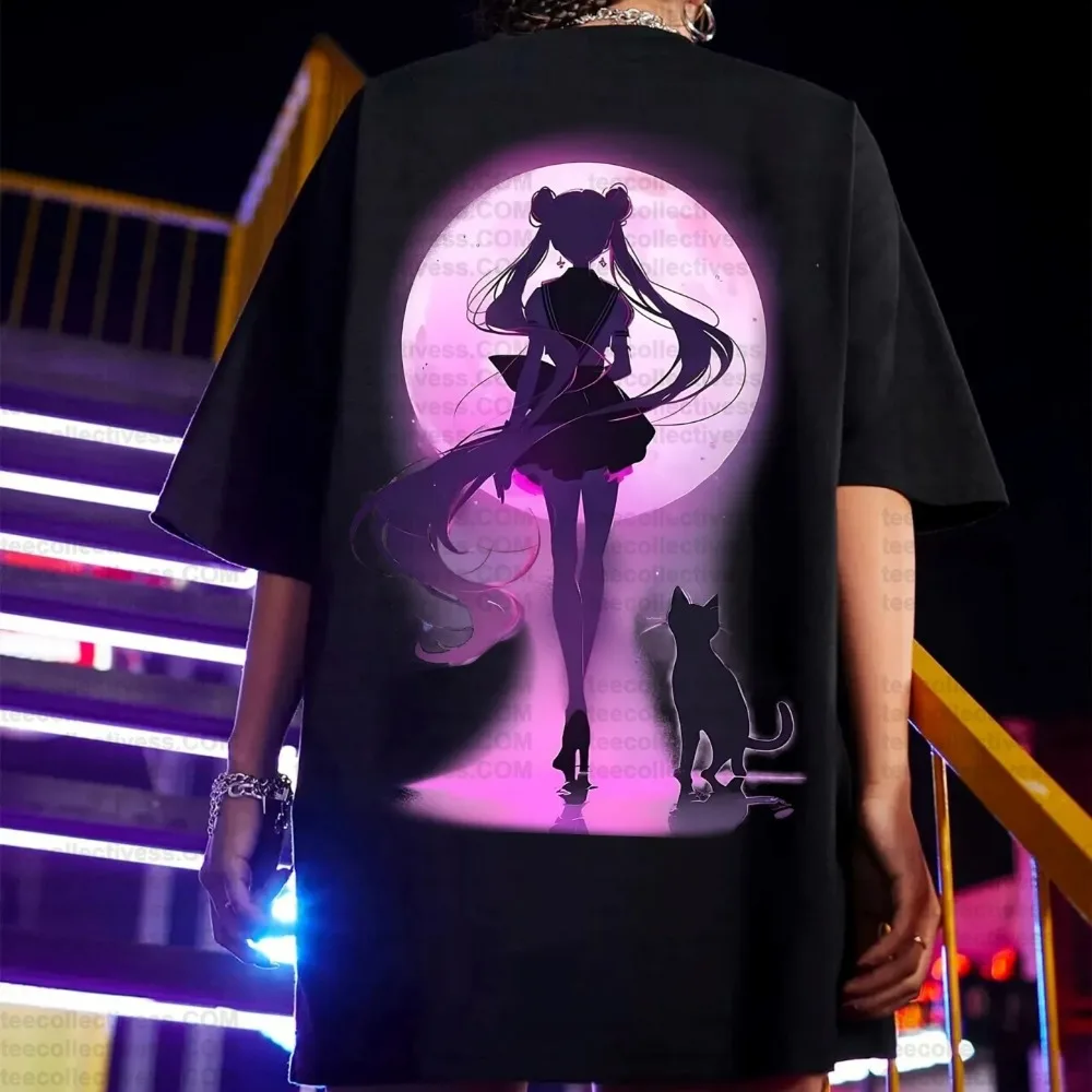 Summer Clothing Men 2025 - Anime Sailor Moon kadın Harajuku yazlık