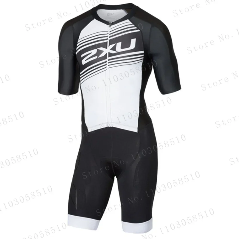 Summer De Clothing - Zxuful Siyah Beyaz Triatlon Takım Elbise