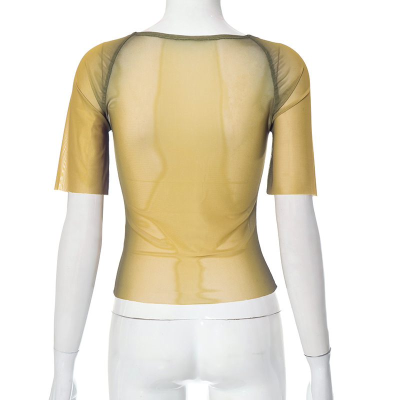 Y2K Mektup Baskı Üst See Throu - Summer De Clothing incelemesi ve fiyatı