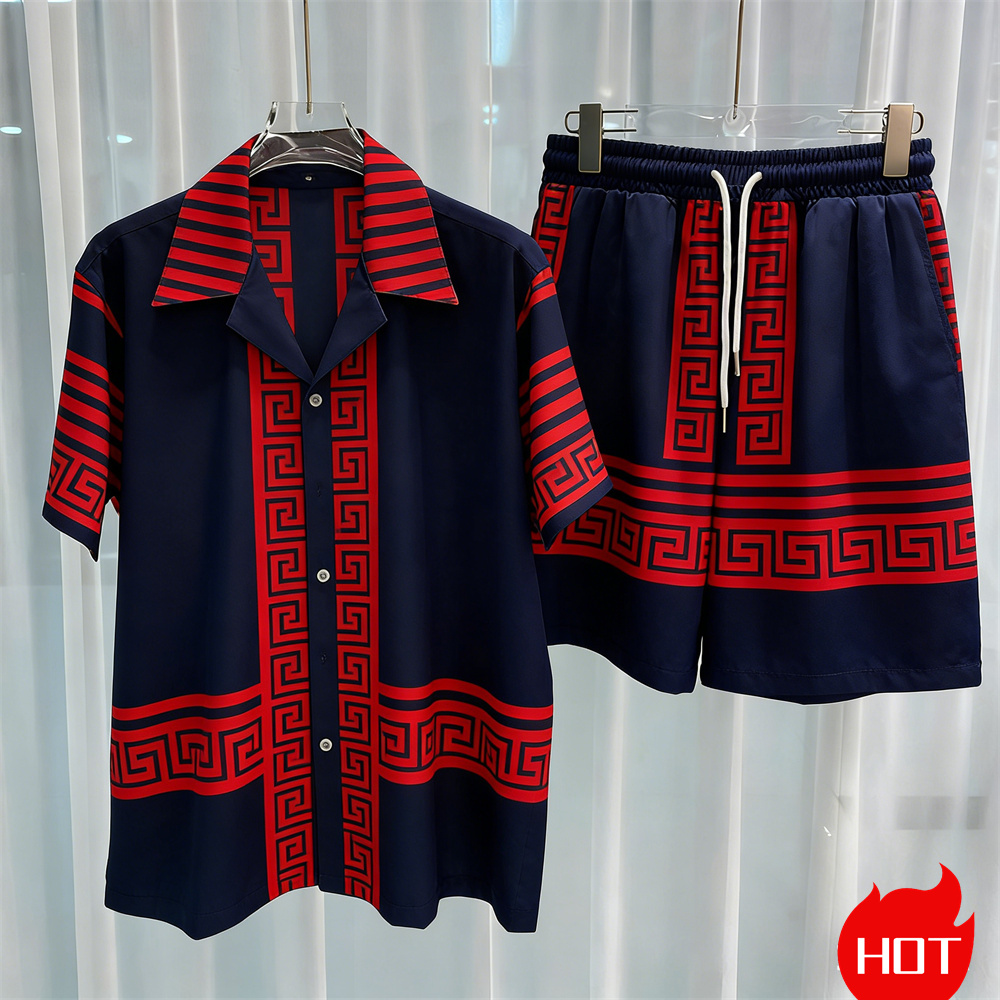 Dijital baskılı erkek takım mo - Summer Clothing Men incelemesi ve fiyatı