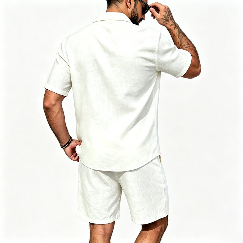 Erkekler Keten İki Parçalı Kıy - Summer Clothing Men incelemesi ve fiyatı