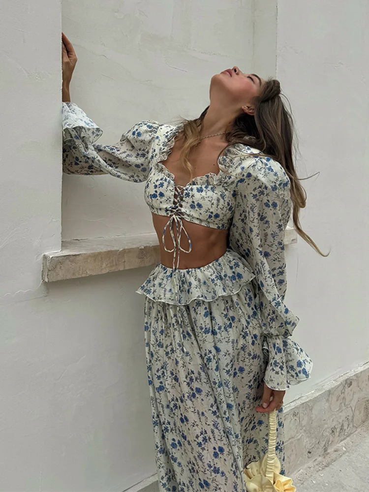 Retro Baskılı Kısa Üst ve Eşof - Summer Clothing Europe incelemesi ve fiyatı