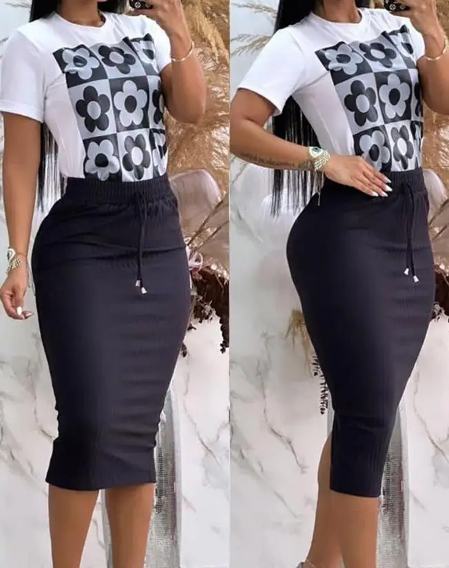 Kadın Çiçek Grafik Baskı Üst v - Summer Clothing Men 2025 incelemesi ve fiyatı