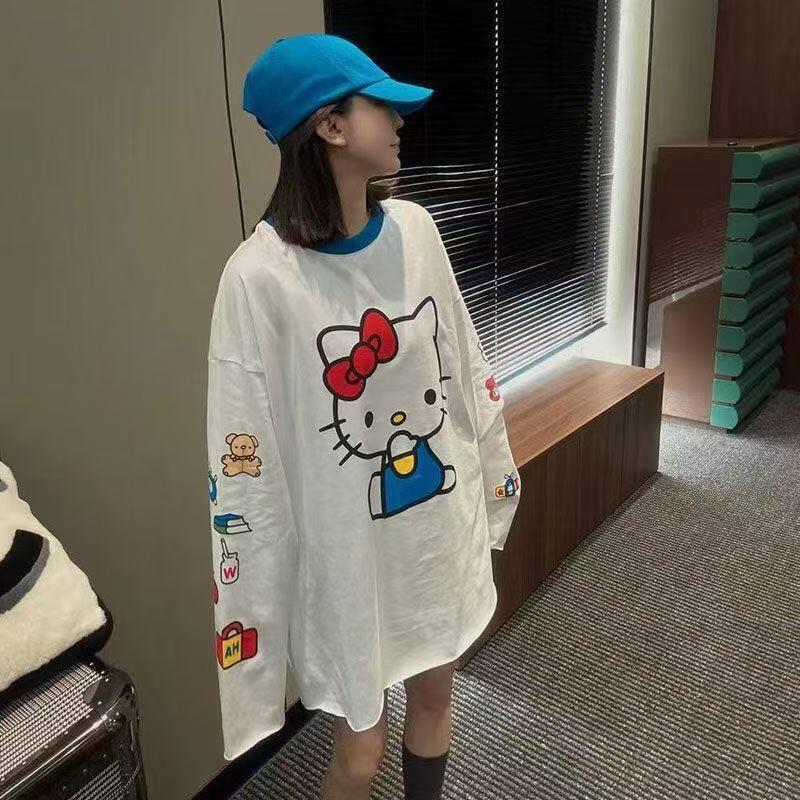 Uzun kollu Hello Kitty yaz yen - Summer Clothing Styles For Women incelemesi ve fiyatı
