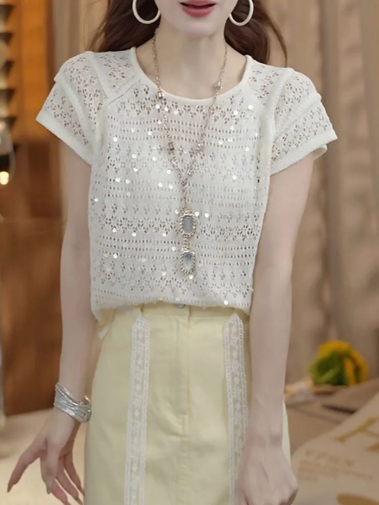 Trendy Pul Payetli Örme Kazak  - Summer Clothing Yarn incelemesi ve fiyatı