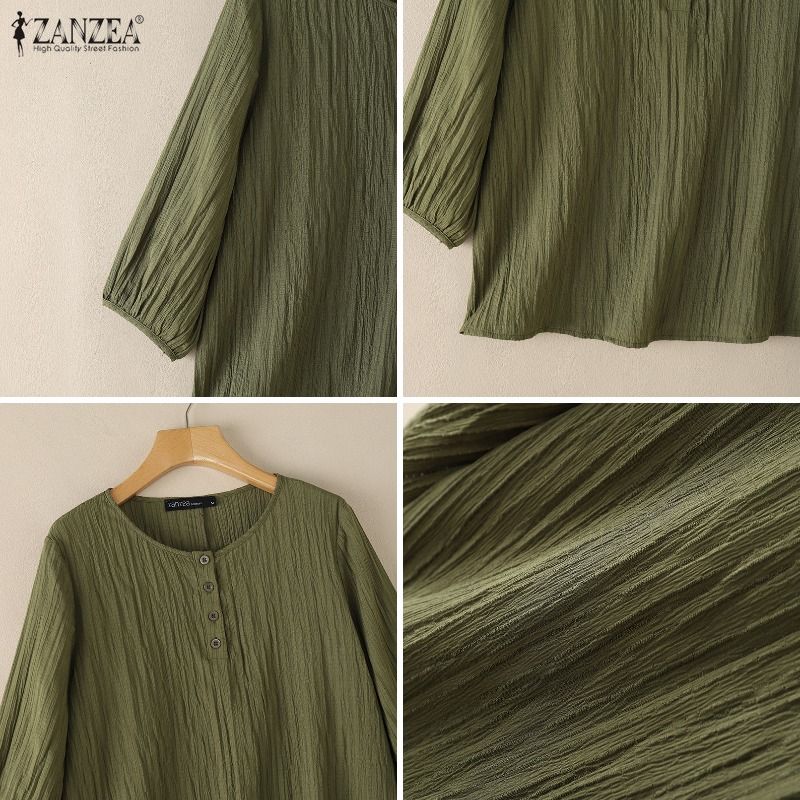 ZANZEA Kadın Buruşuk Doku Bluz - Summer De Clothing incelemesi ve fiyatı