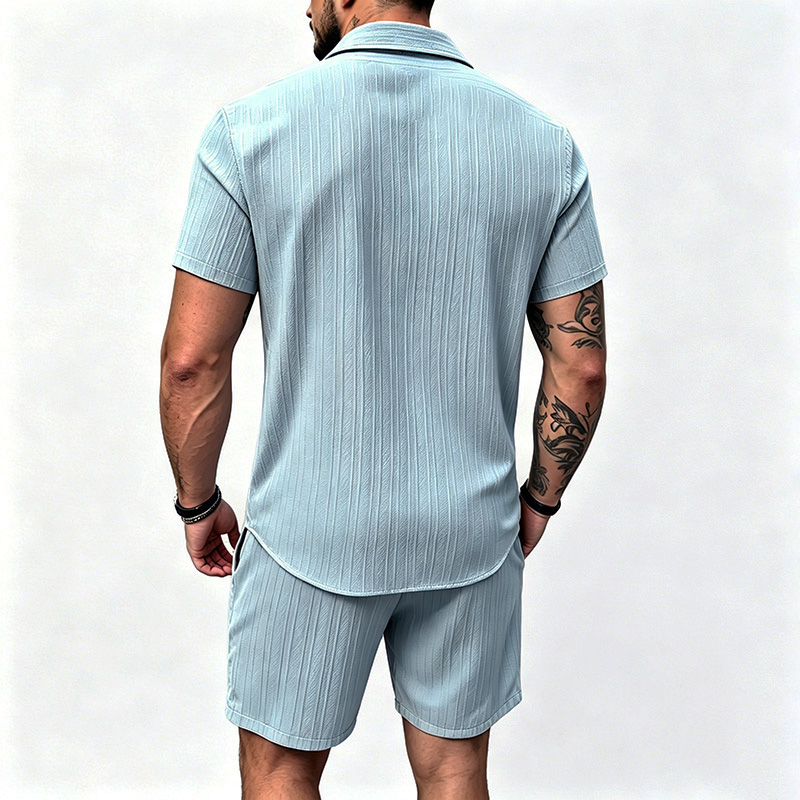 2026 Yeni Erkek Dikey Kırışık  - Summer Clothing Men incelemesi ve fiyatı