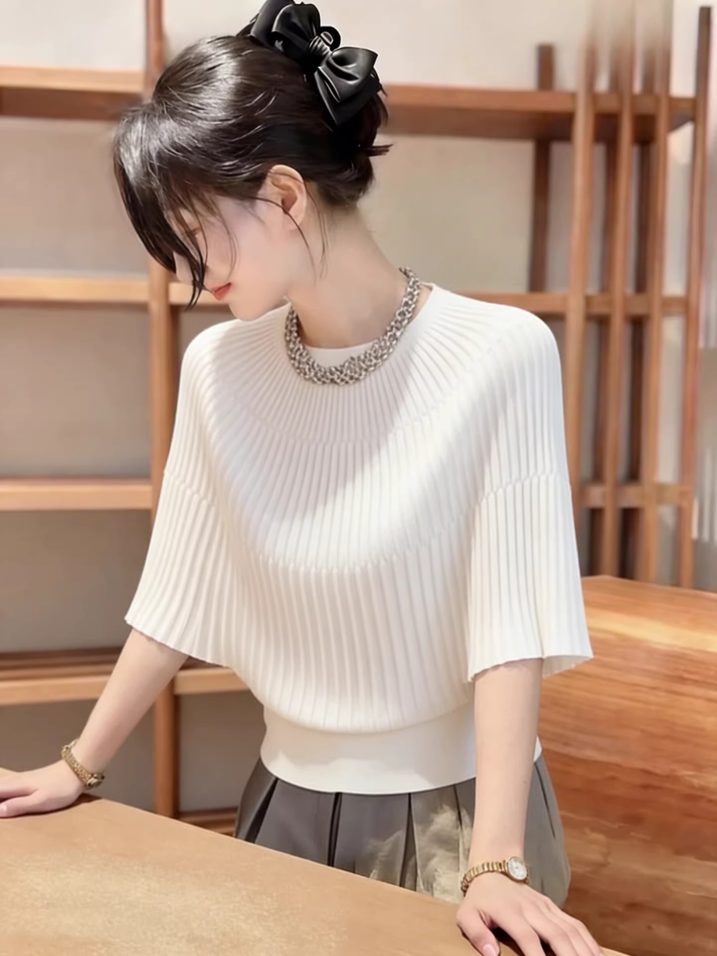 Kadın Giyim Yaz O-Boyun Örme K - Summer Clothing Yarn incelemesi ve fiyatı